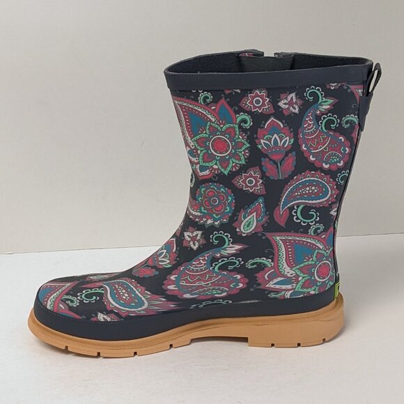Western Chief Paisley Pop Mid Rain Boots, Multi, Women's 10 M - Picture 4 of 6